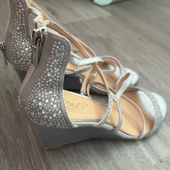 Jewel by Badgley Mischka embellished Ally wedge heels - Picture 8 of 10
